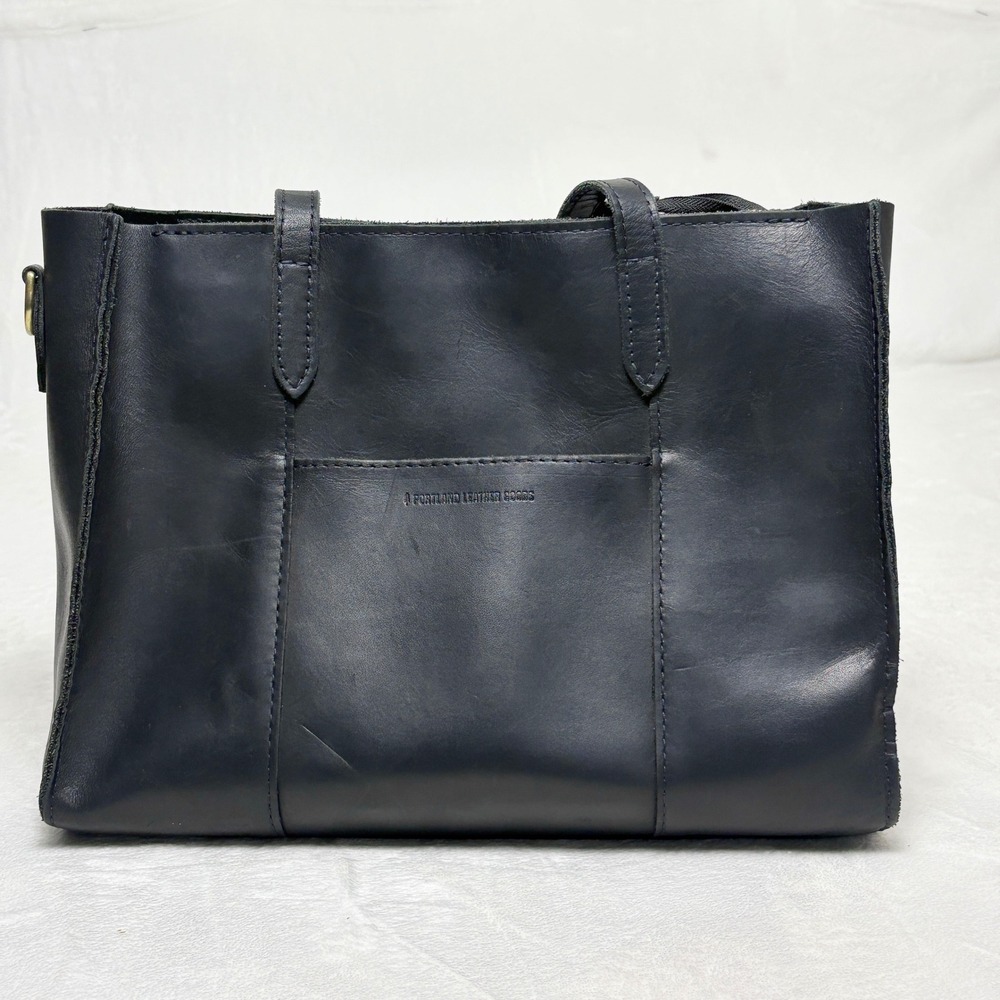 Portland Leather Goods Lola Black Zip Tote Minimalist Clean Girl Work Bag